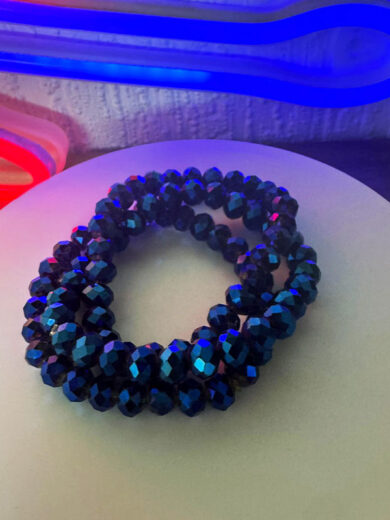 CRYSTAL BRACELET - METALLIC BLUE