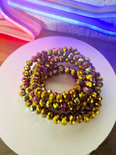 CRYSTAL BRACELET - METALLIC GOLD