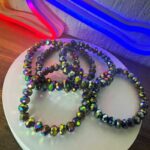 CRYSTAL BRACELET - METALLIC GREEN