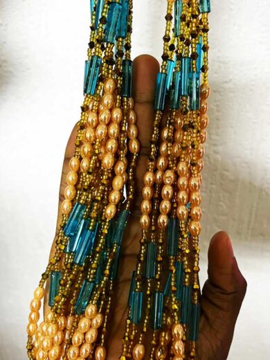 Waist Beads - Peach and Green