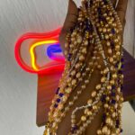 Waist Bead - Peach and Purple