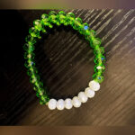 CRYSTAL BRACELET - GREEN/WHITE